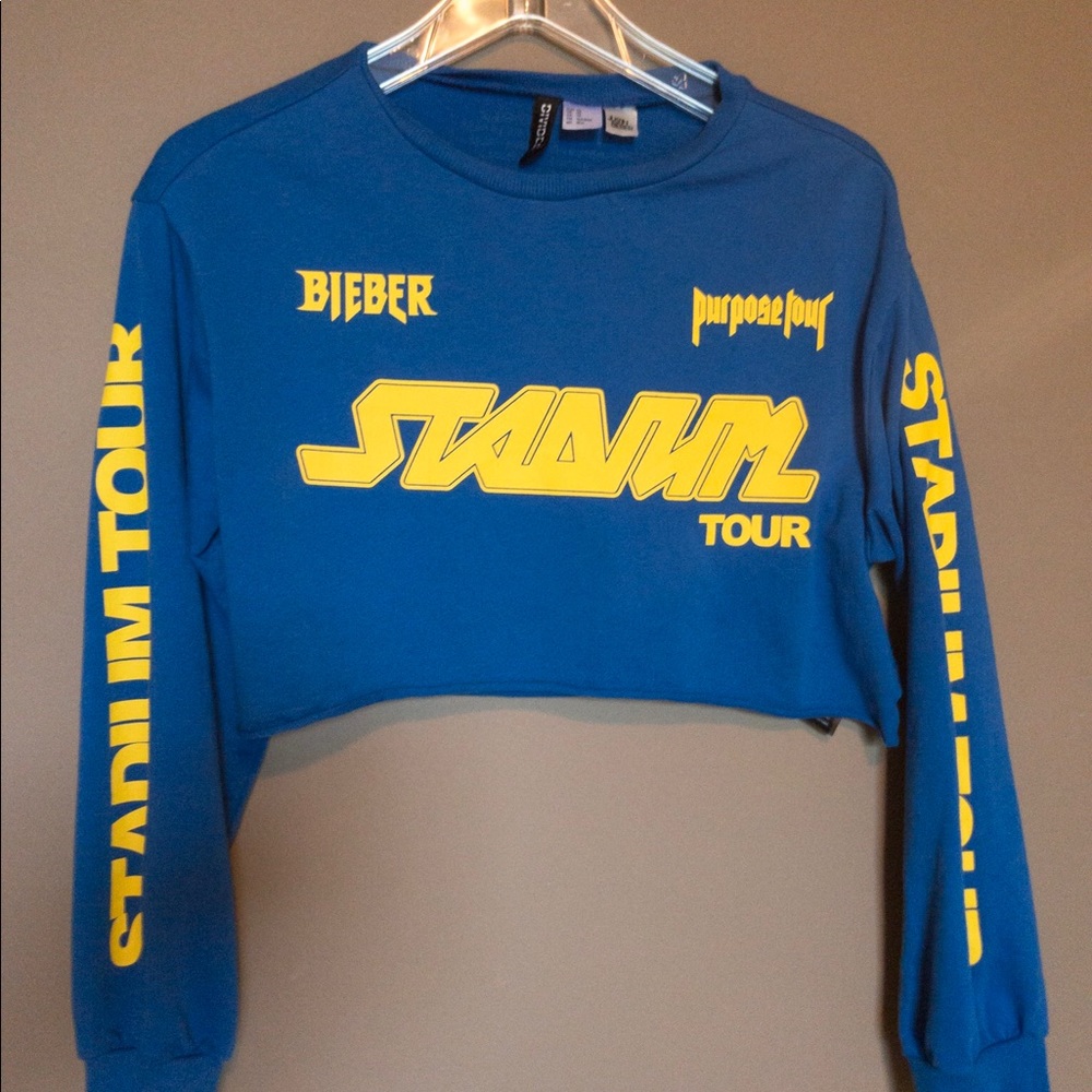BIEBER crop top with long sleeve